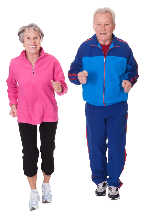 An older couple enjoying movement together
